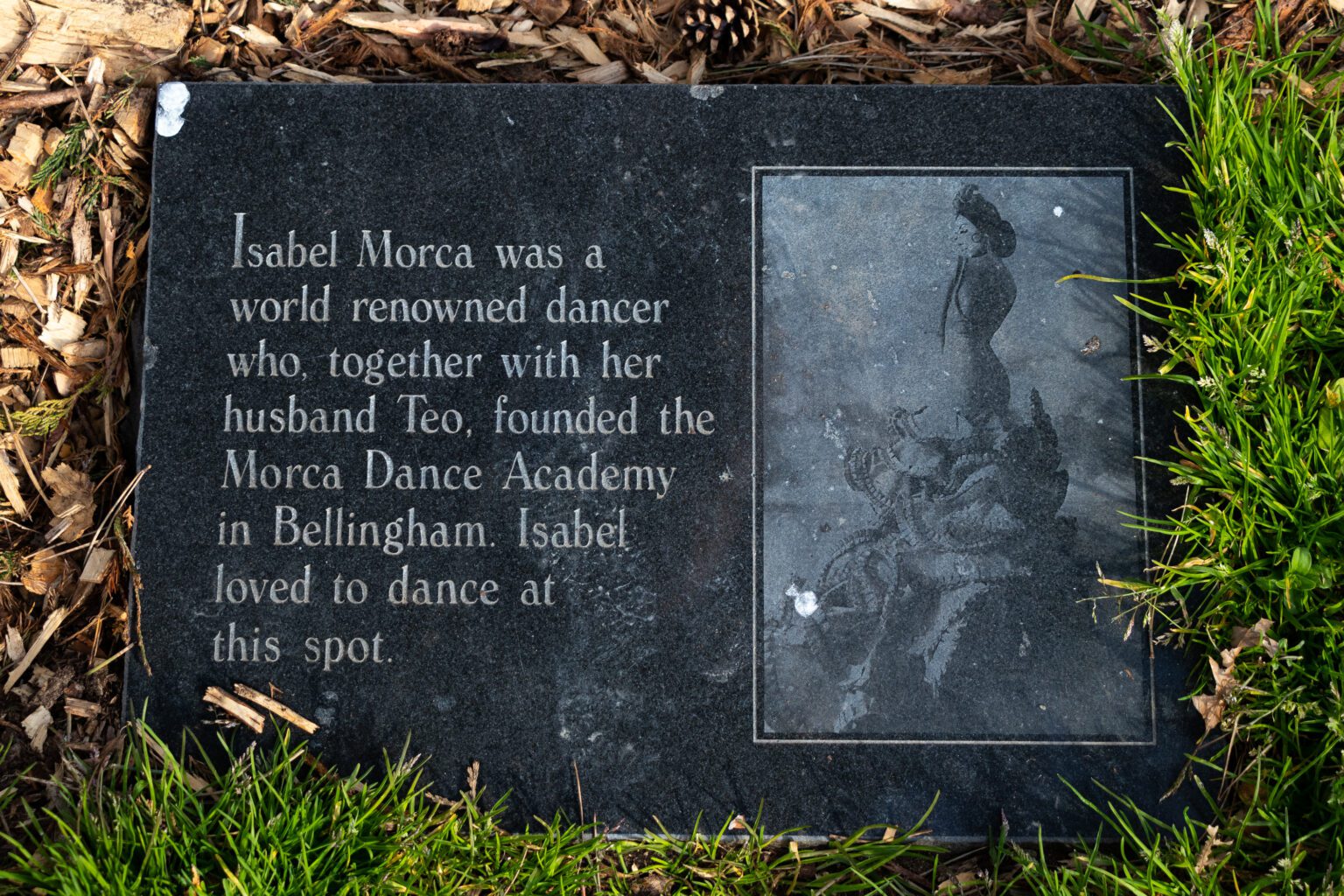 Isabel Morca's memorial stone is located at Boulevard Park.