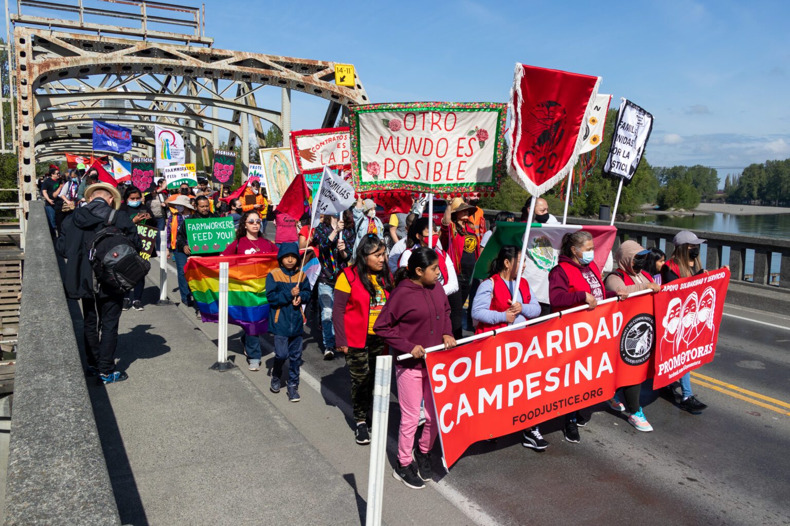 A march supporting farmworkers and advocating for improved working conditions called Marcha Campesina