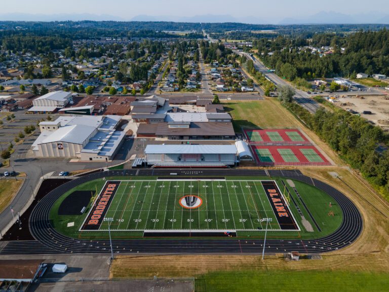 Simon Fraser University played two home games at Blaine High School during its 2022 season due to lingering COVID-19 border restrictions. The university announced it would be cutting its football program on April 4 after not being invited back to the Lone Star Conference.