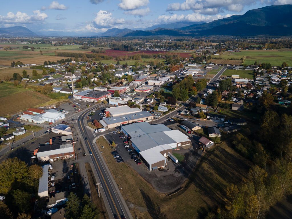 Aerial view of Everson.