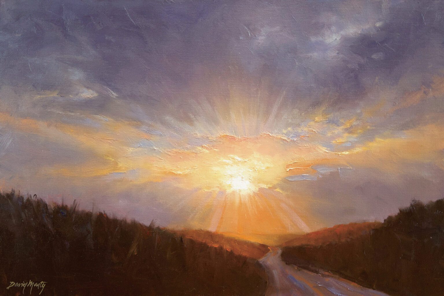 “Good Morning” by David Marty can be viewed at an opening reception for an exhibit of new landscape oils by Marty