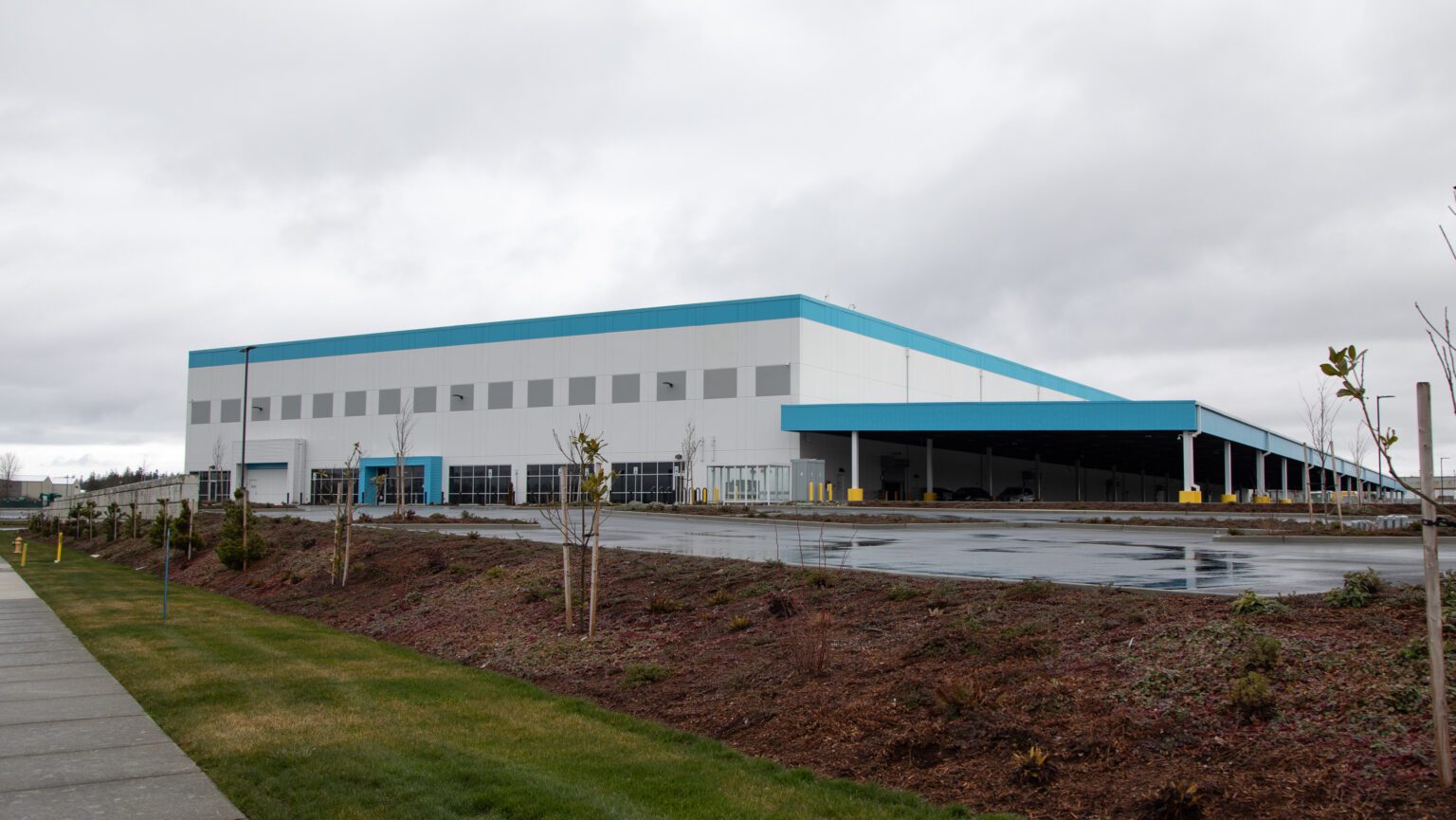 What's expected to be an Amazon delivery station near Burlington on Bay Ridge Drive by Skagit Regional Airport. As of March 10