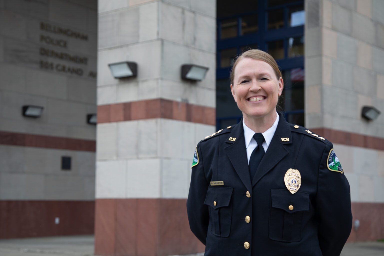 Rebecca Mertzig took over as Bellingham's police chief in June 2022. "She’s a strong
