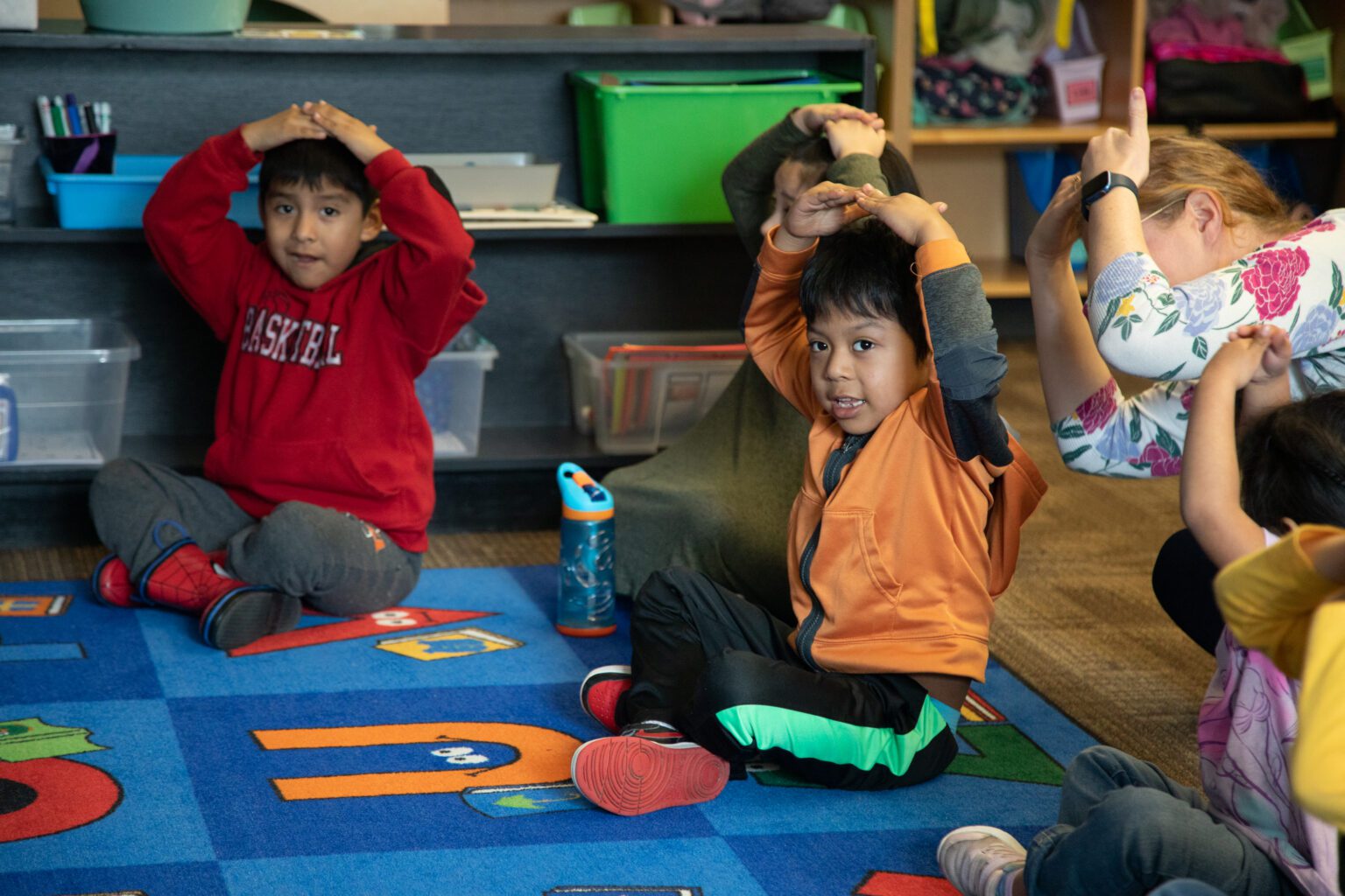 Transitional Kindergarten students participate in Jordan Fearer's class April 24 at Cascadia Elementary. Ferndale School District is one of many in the state to offer TK to students of families who do not qualify for state and federal aid and who also cannot afford private child care.