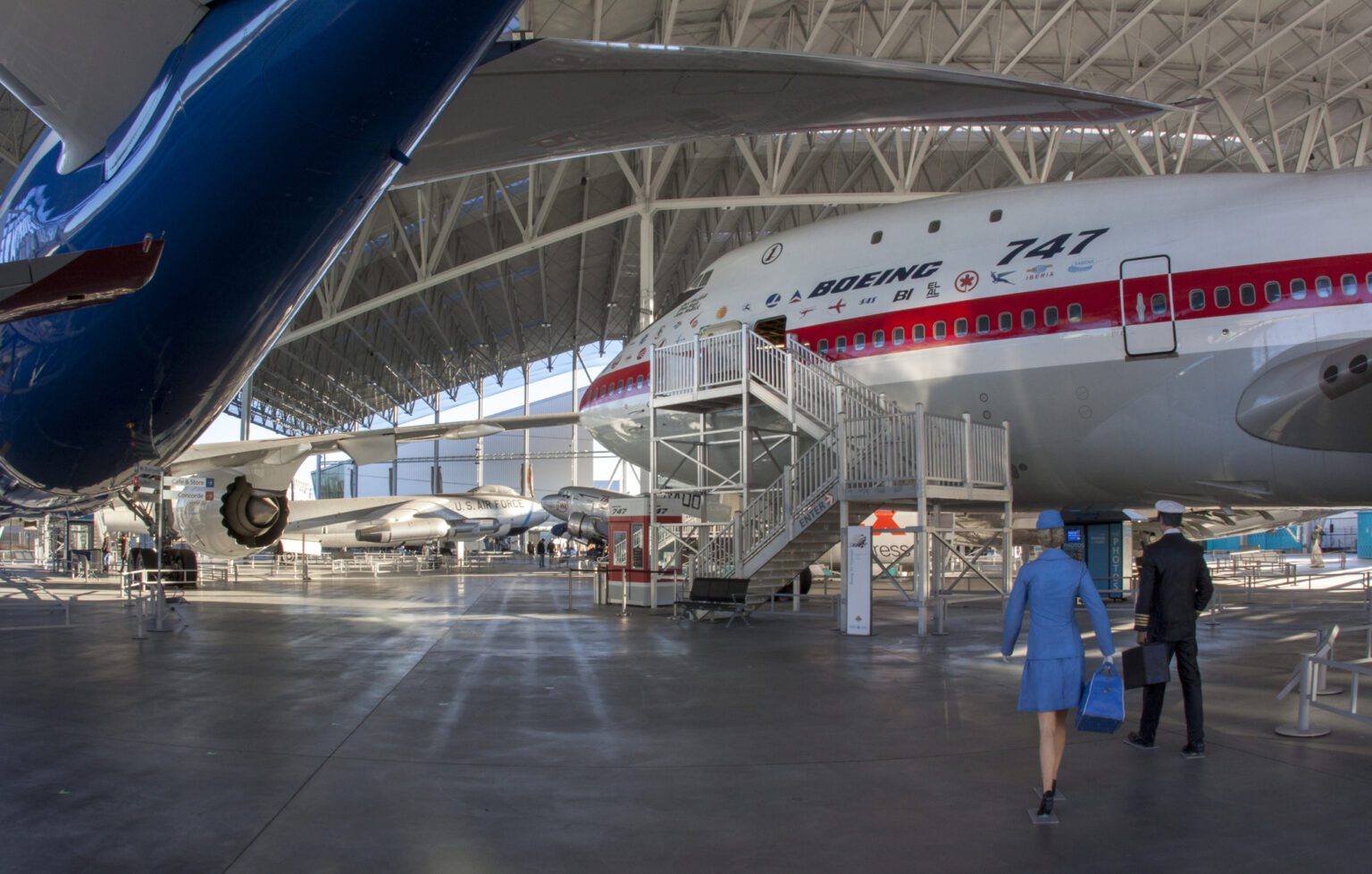 Boeing 747 RA-001 showcased in the Museum of Flight.