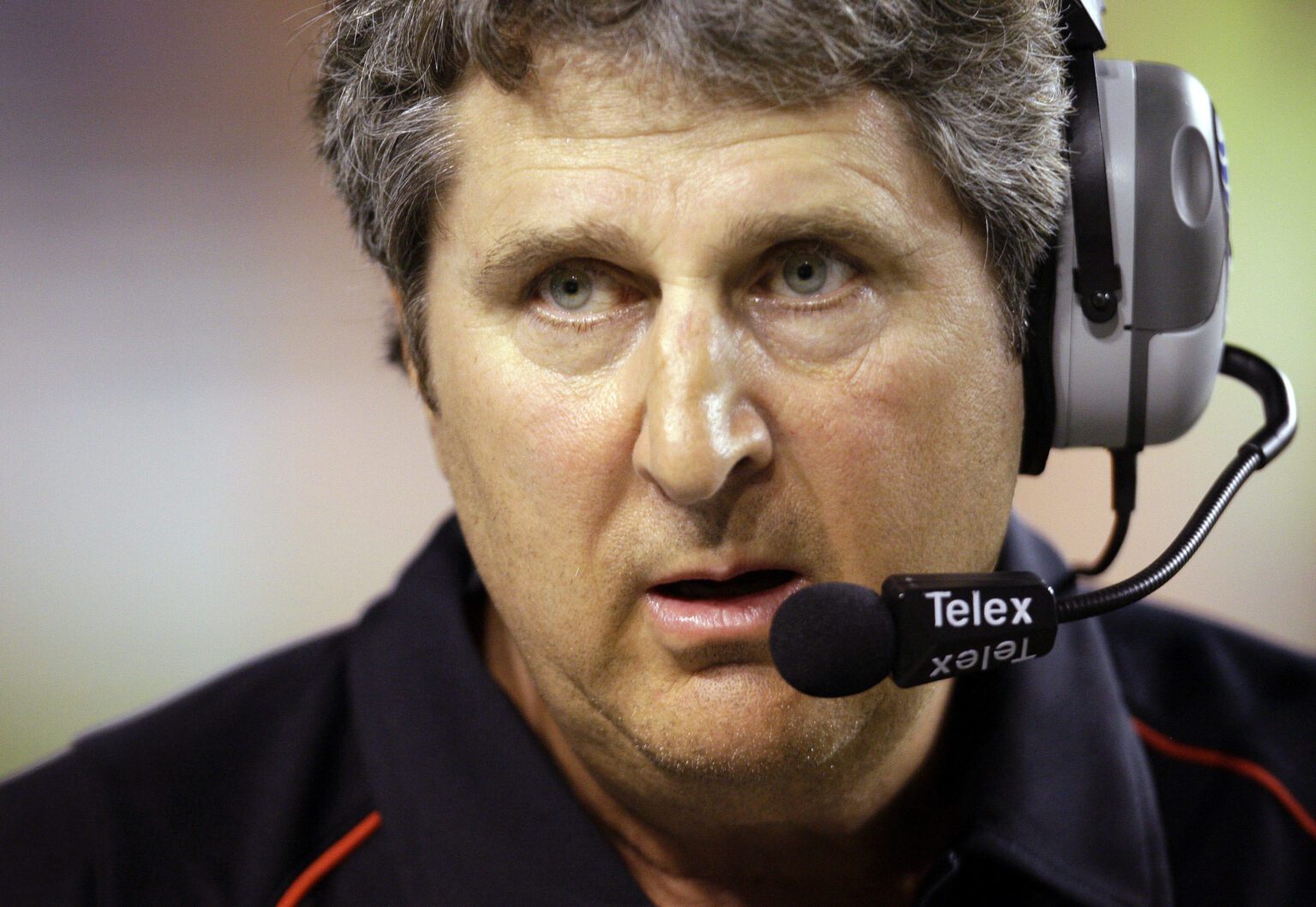 Texas Tech coach Mike Leach waits as a play is reviewed during the first quarter of their NCAA college football game against Texas in Austin