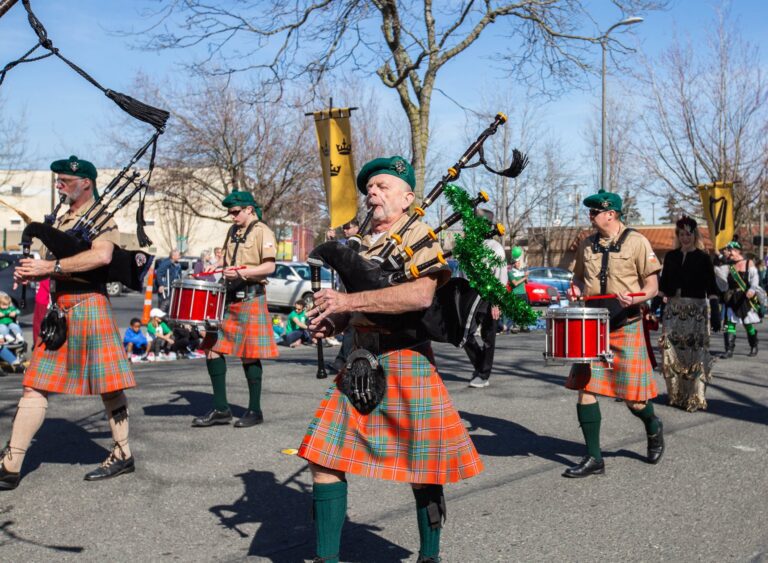 Bagpipers are a big part of Bellingham's St. Patrick's Day Festivities.