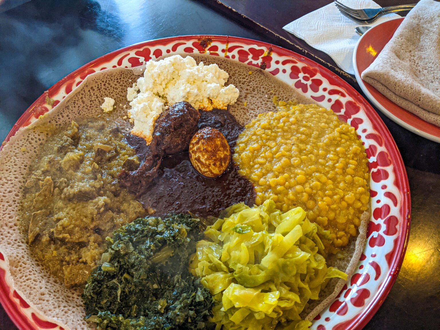 The menu at Ambo Ethiopian Cuisine is short