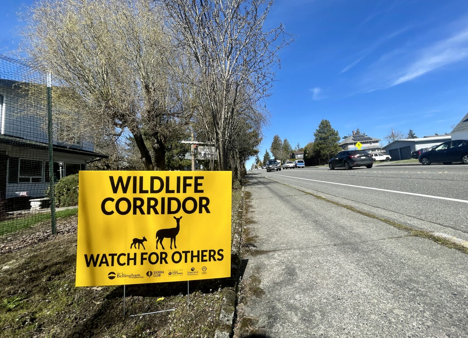 Bellingham uses wildlife corridor signs across the city