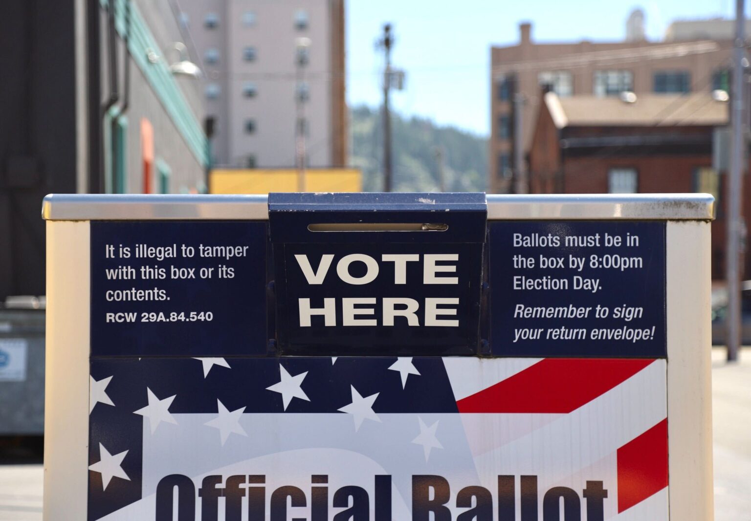 Primary election ballots are due to ballot boxes by 8 p.m. Tuesday