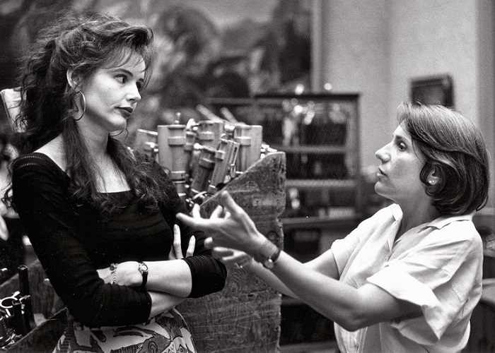 Martha Coolidge (right) directs actress Geena Davis in the 1994 film "Angie." Coolidge will talk about her career and the challenges women face in the film industry Friday