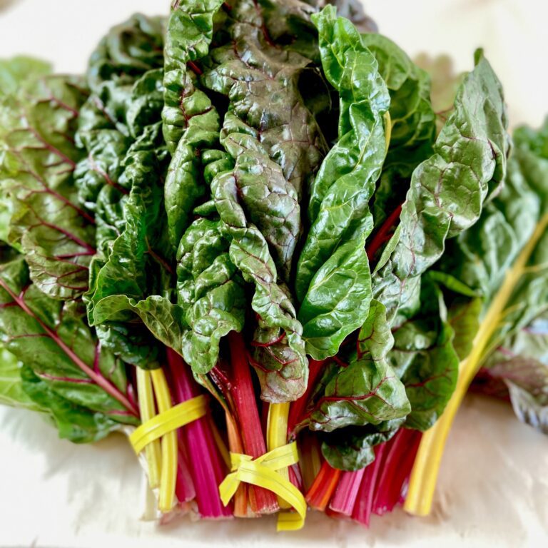 Rainbow chard is one of the more vivid vegetables at the market