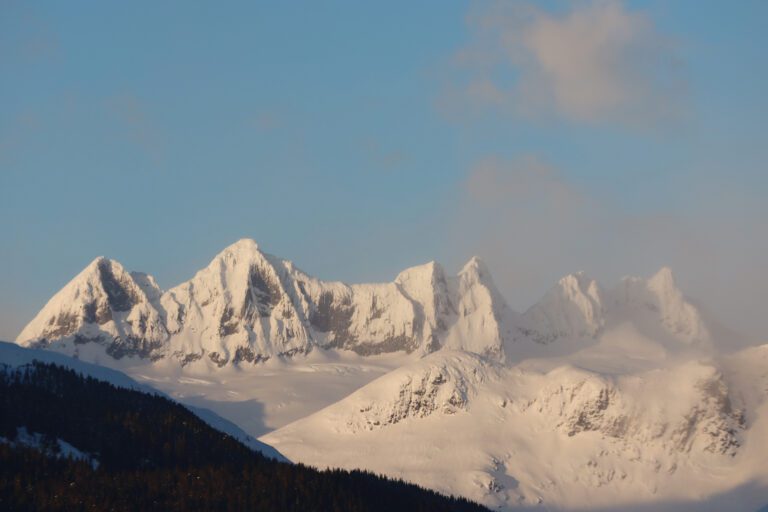 Clouds pass by near the Mendenhall Towers in Juneau. Climbers Ryan Johnson of Juneau and Marc-Andre Leclerc of British Columbia were reported missing near the towers on March 7