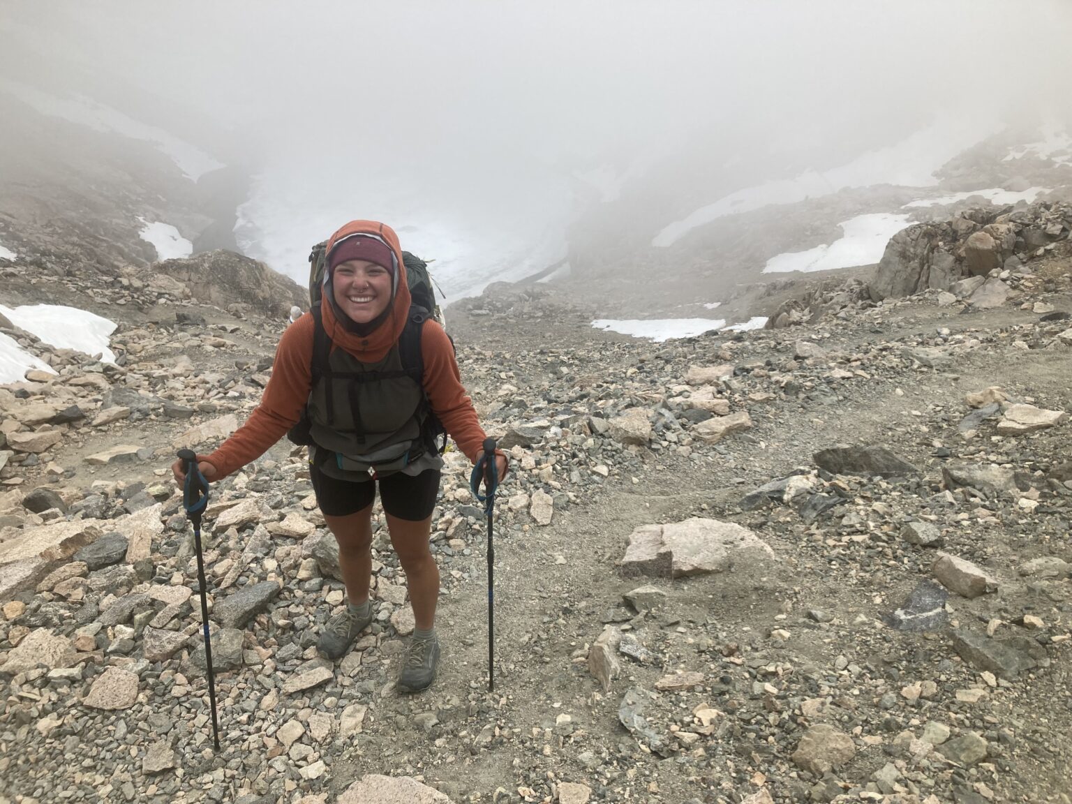 An unnamed hiker took a photo of Willow Gebhard