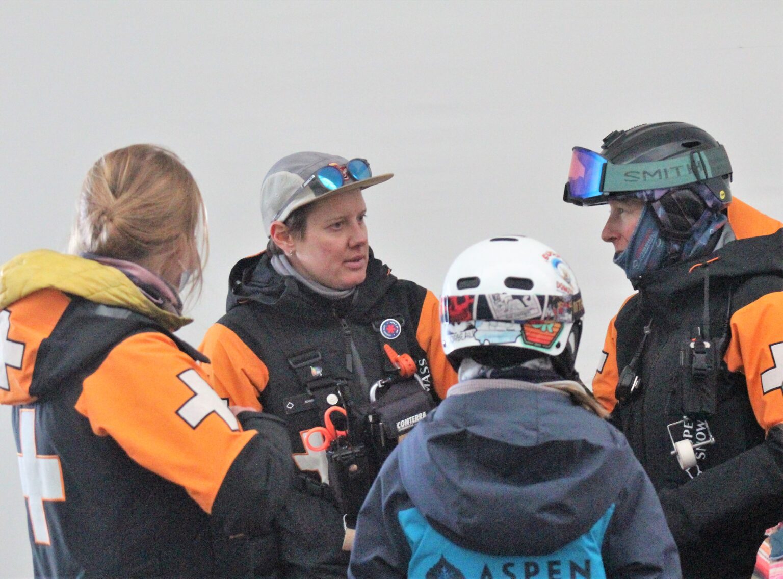 Ski patrollers Whitney Wickens