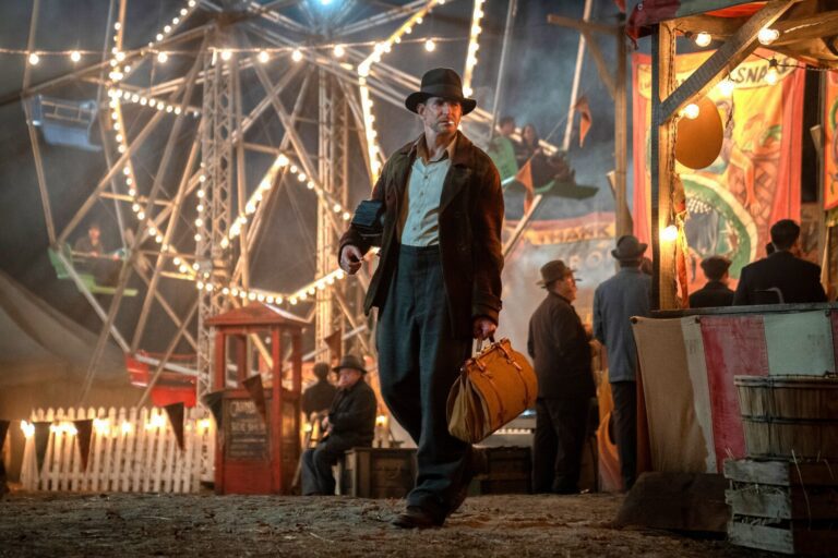 Bradley Cooper stars as carnival worker Stanton Carlisle in Guillermo del Toro's Oscar-nominated film "Nightmare Alley