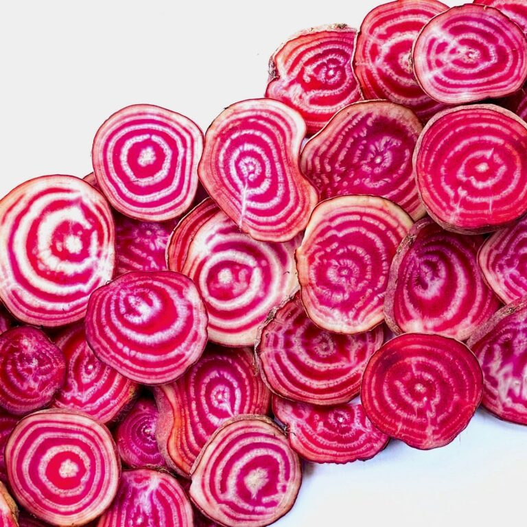 This month's root-to-leaf recipe showcases the stunning Chioggia beet