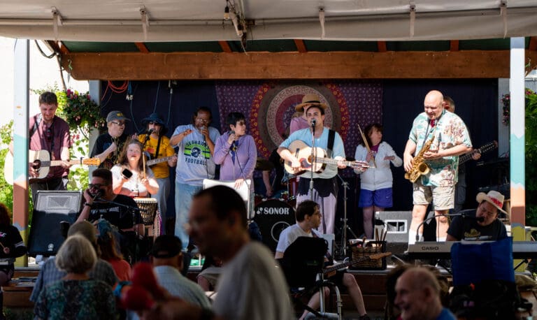 Out of the Ashes — a rotating cast of developmentally disabled musicians — performs June 6 at the Boundary Bay Brewery beer garden. The community band plays there from 3–5 p.m. every Tuesday during the summer.