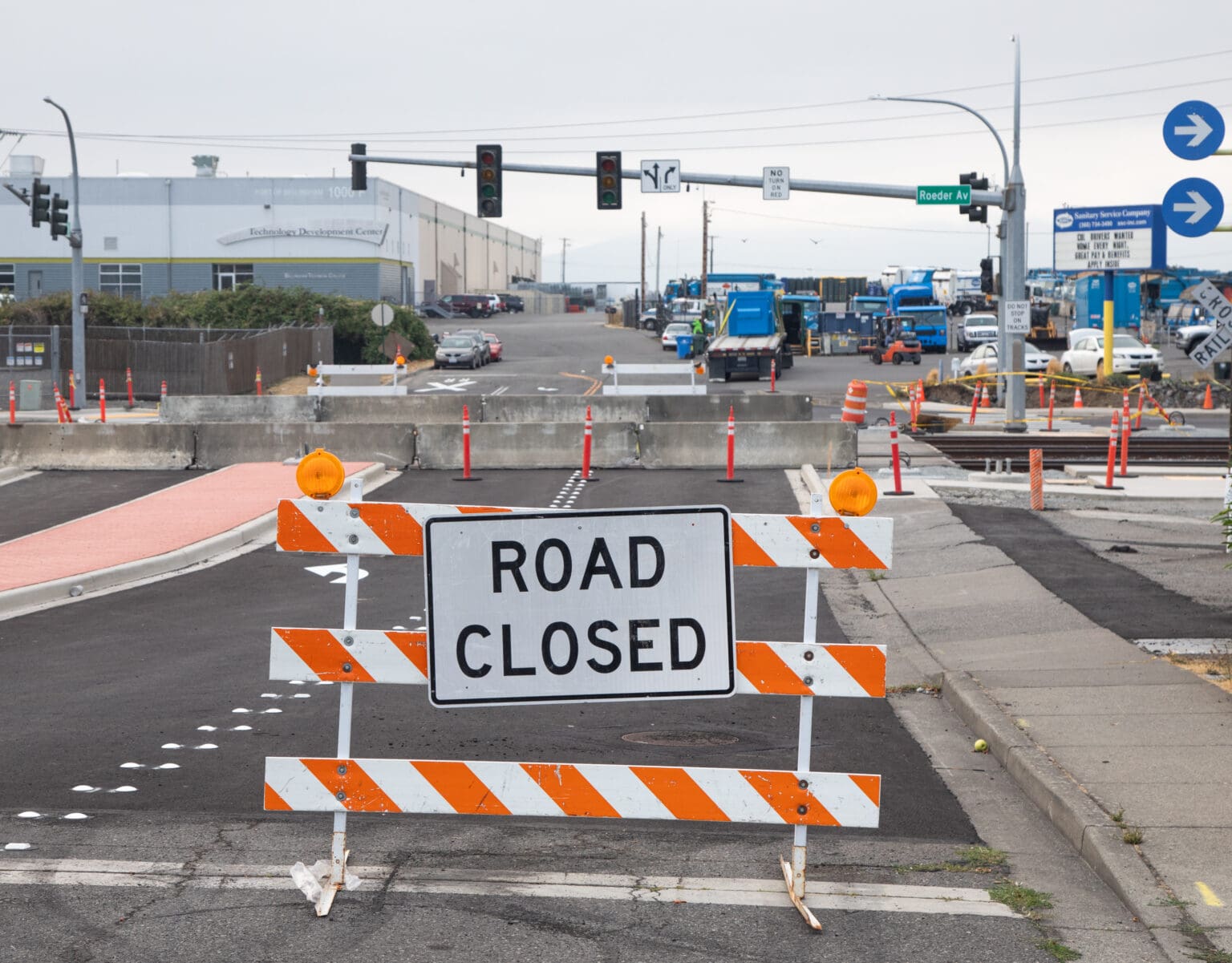 The F Street road closure in Bellingham will continue through September.