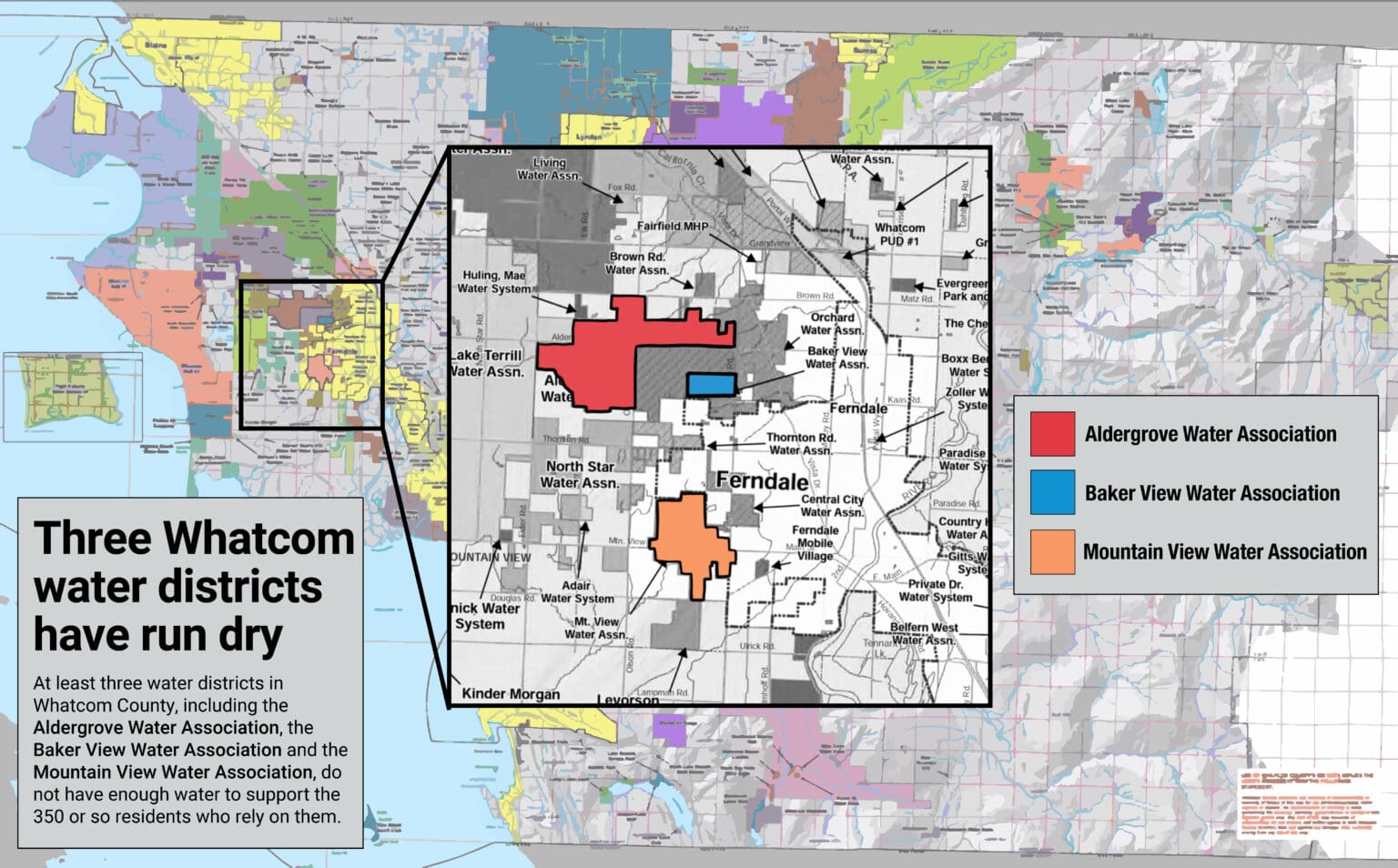 At least three water districts in Whatcom County