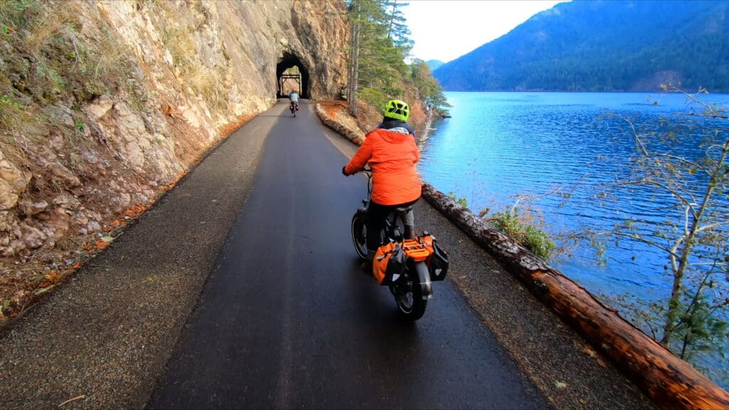 Clallam County and Olympic National Park collaborated to recommission two tunnels on the Spruce Railroad Trail leg of the Olympic Discovery Trail on Lake Crescent.