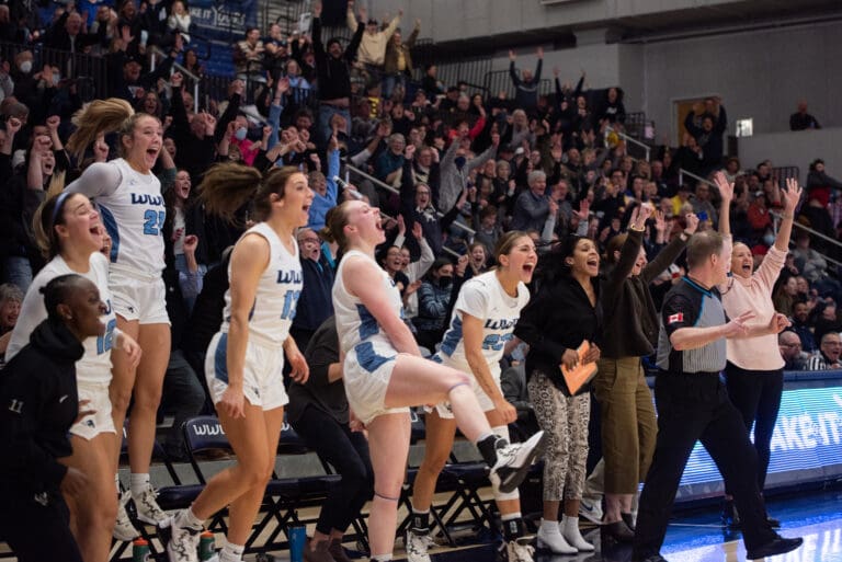 Western Washington University women's basketball erupts in cheers March 4