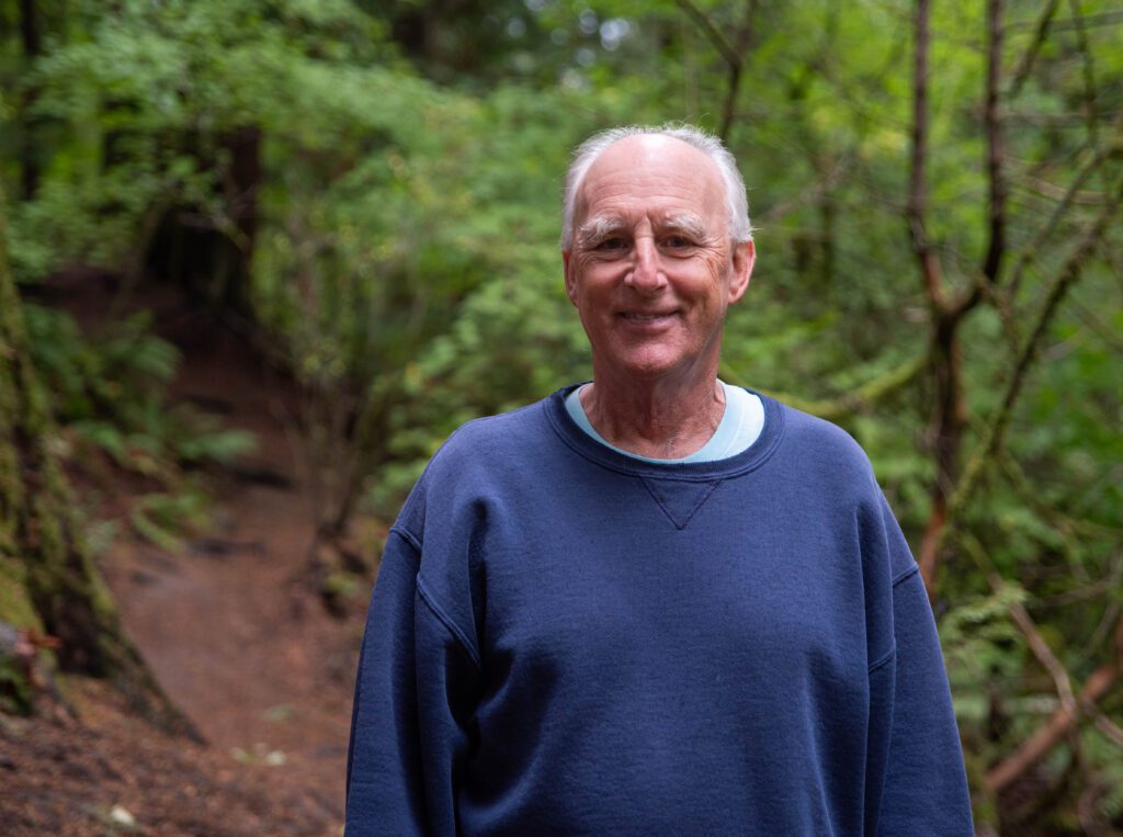Dake Traphagen, 72, pictured on a trail.