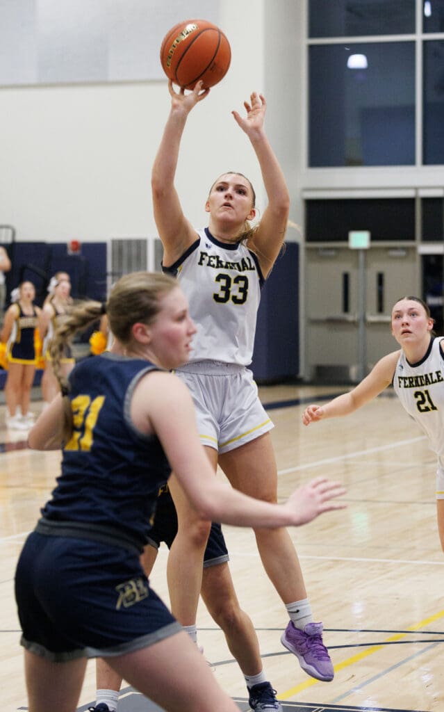 Ferndale's Naomi Stanley hits a wide-open jump shot.