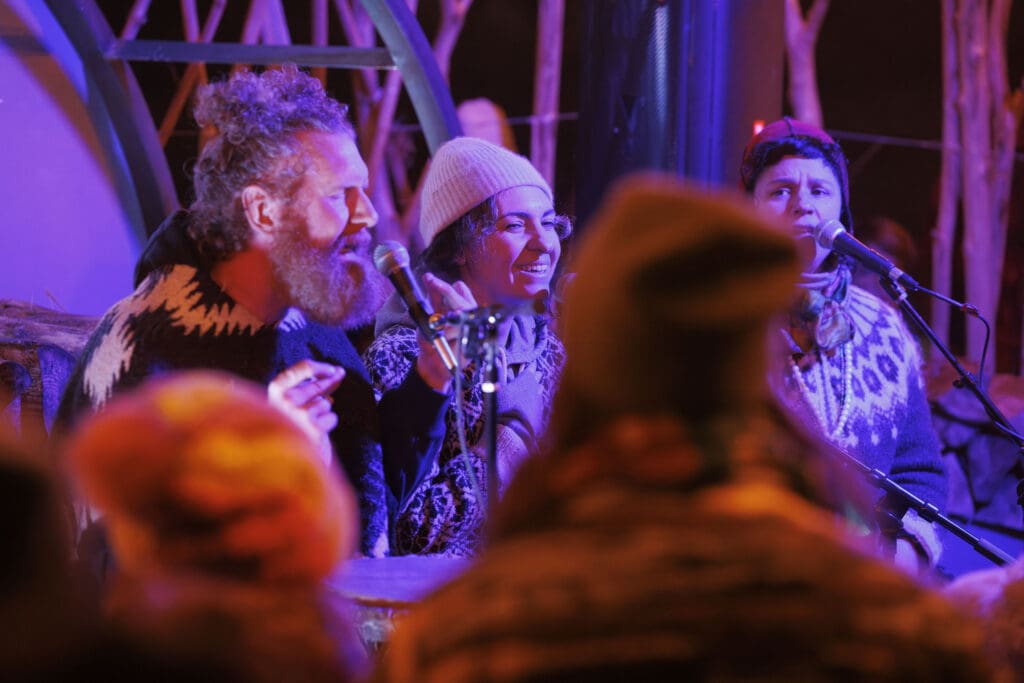 Members of Earth Practice sing at the Fire and Story Festival.