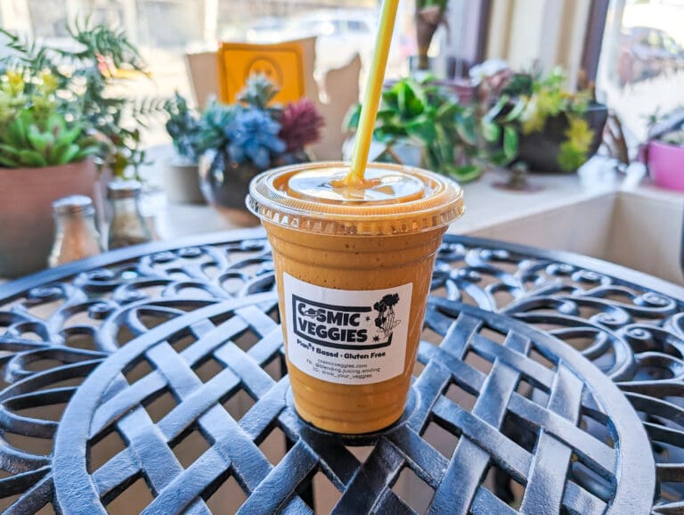 Cosmic Veggies began as a farmers market stand called Drink Your Veggies. While the eatery still maintains its focus on juices and smoothies
