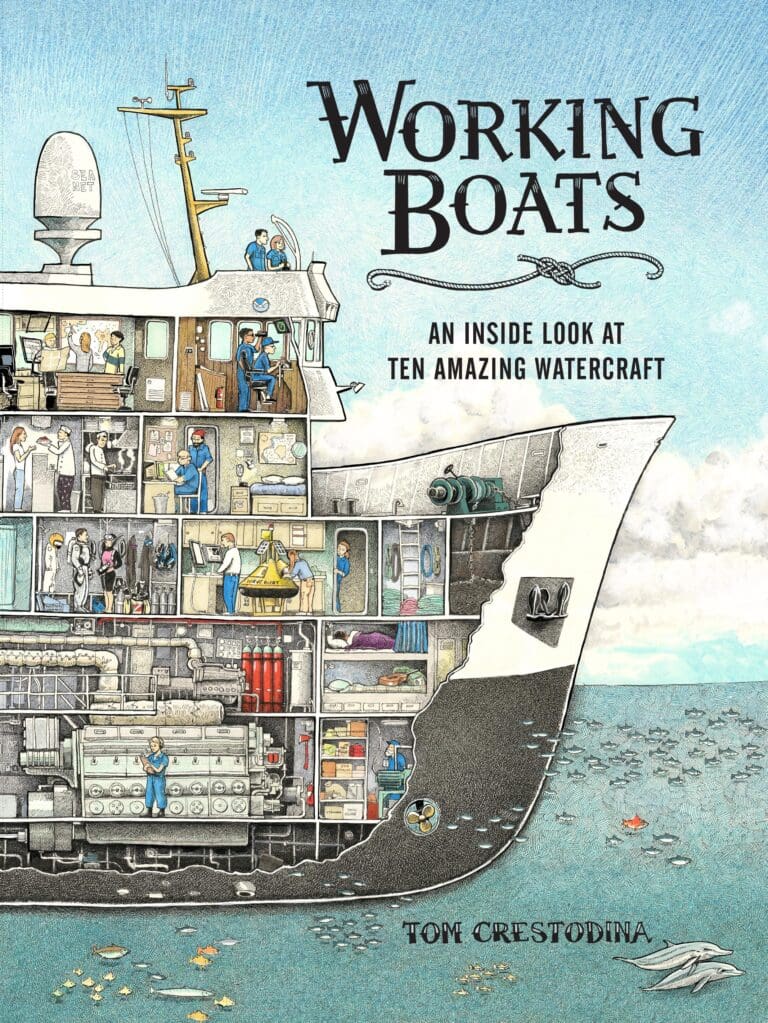 Bellingham-based fisherman and artist Tom Crestodina's “Working Boats: An Inside Look at Ten Amazing Watercraft” book cover shows the inside of a ship.