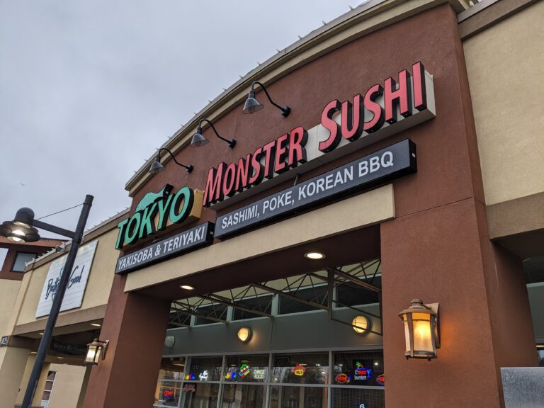 The exterior of new restaurant Tokyo Monster Sushi in Birch Bay Square.
