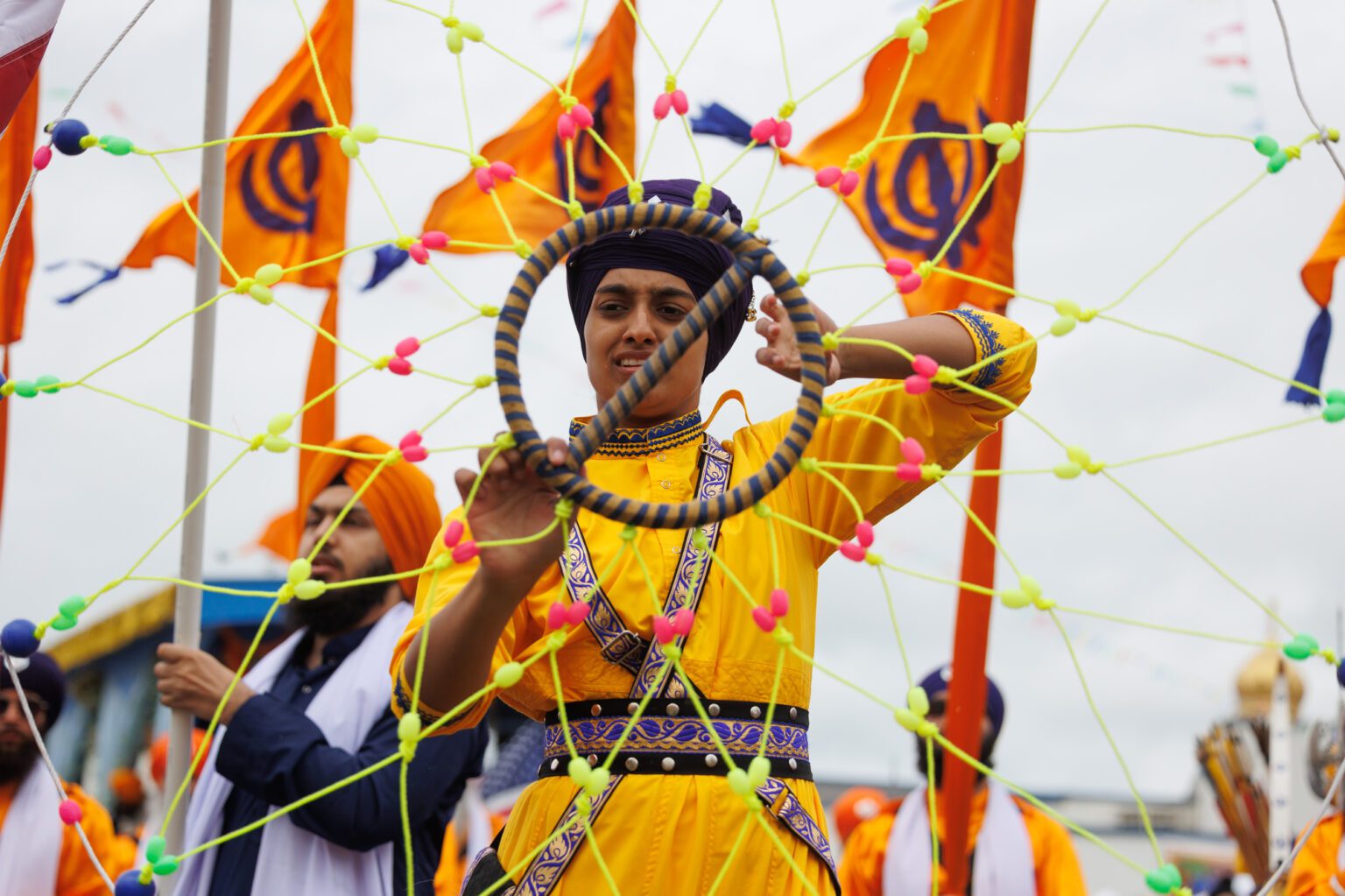 A martial artist spins a chakar Saturday, April 27 in Lynden as the Guru Nanak Gursihk Gurdwara Sahib holds a celebration of Vaisakhi, also known as Baisakhi, one of the most significant festivals in the Sikh calendar.